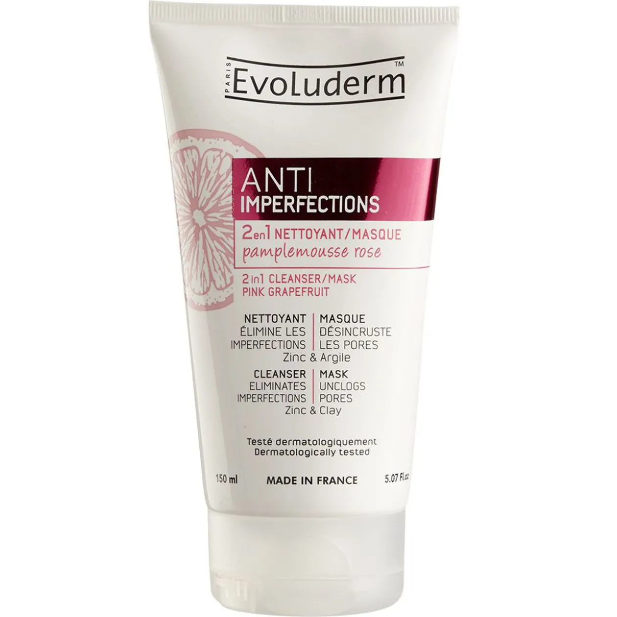 Masque nettoyant Evoluderm anti-imperfections 150 ml