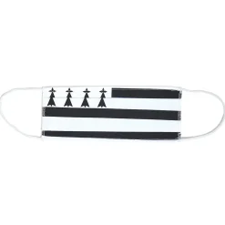 Masque tissu imprimé drapeau Bretagne 60 Lavable Catégorie 1