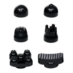 Masseur électrique 6 têtes interchangeables noir