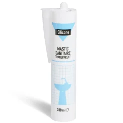 Mastic pour sanitaire silicone transparent 280ml