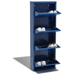 Meuble à chaussures Pittsburgh bleu électrique 4 portes