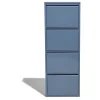 Meuble à chaussures Pittsburgh bleu orage 4 portes