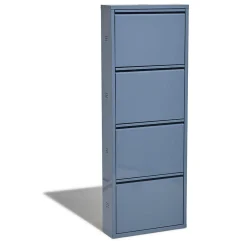 Meuble à chaussures Pittsburgh bleu orage 4 portes