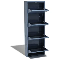 Meuble à chaussures Pittsburgh bleu orage 4 portes