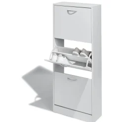 Meuble à chaussures Utah blanc 3 tiroirs