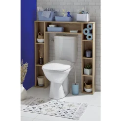 Meuble contour WC couleur naturel H.100 cm
