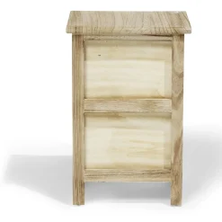 Meuble d'appoint Salomé 2 panières bois et métal 26xH46,5x30cm