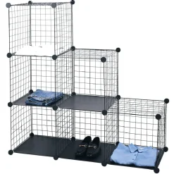 Meuble de rangement 6 cases modulable en métal