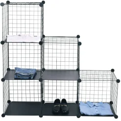 Meuble de rangement 6 cases modulable en métal