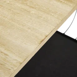 Meuble de rangement à roulettes 1 étagère métal et bois 28x43,5xH52cm