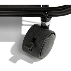 Meuble de rangement à roulettes 1 étagère métal et bois 28x43,5xH52cm