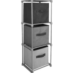 Meuble de rangement 3 tiroirs gris