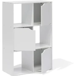 Meuble de rangement Adam 6 cases Blanc 60x29,8xH90 cm