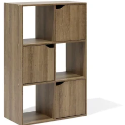 Meuble de rangement Adam 6 cases Marron 60x29,8xH90 cm