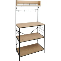 Meuble de rangement Kitchen bois et métal 80xH160x40cm
