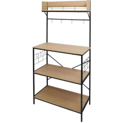 Meuble de rangement Kitchen bois et métal 80xH160x40cm