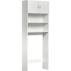 Meuble de rangement pour buanderie bois blanc