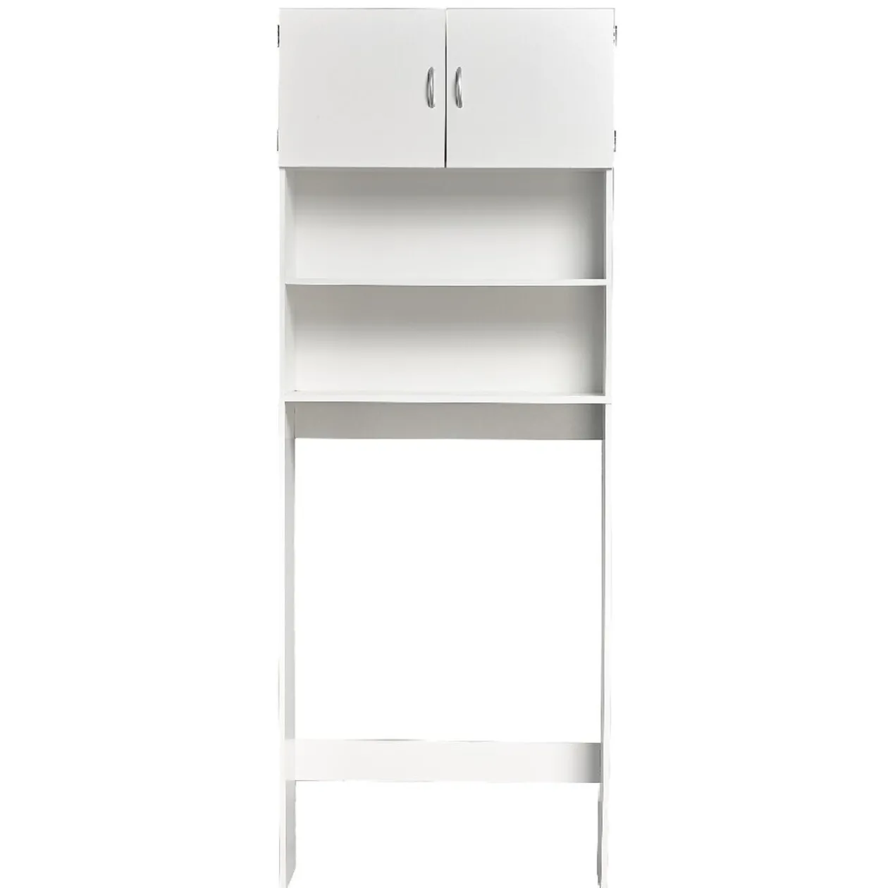 Meuble de rangement pour buanderie bois blanc