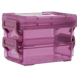 Mini boîte de rangement 0,2L fermeture clip x2