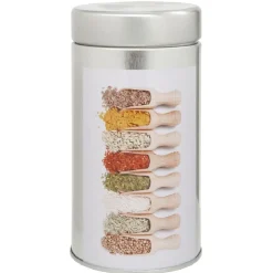 Mini boîte en métal décor épices