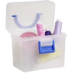 Mini boîte en plastique avec fermeture clip x2