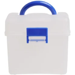 Mini boîte en plastique avec fermeture clip x2