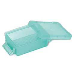 Mini boîte en plastique vert fermeture clips 0,20L x2