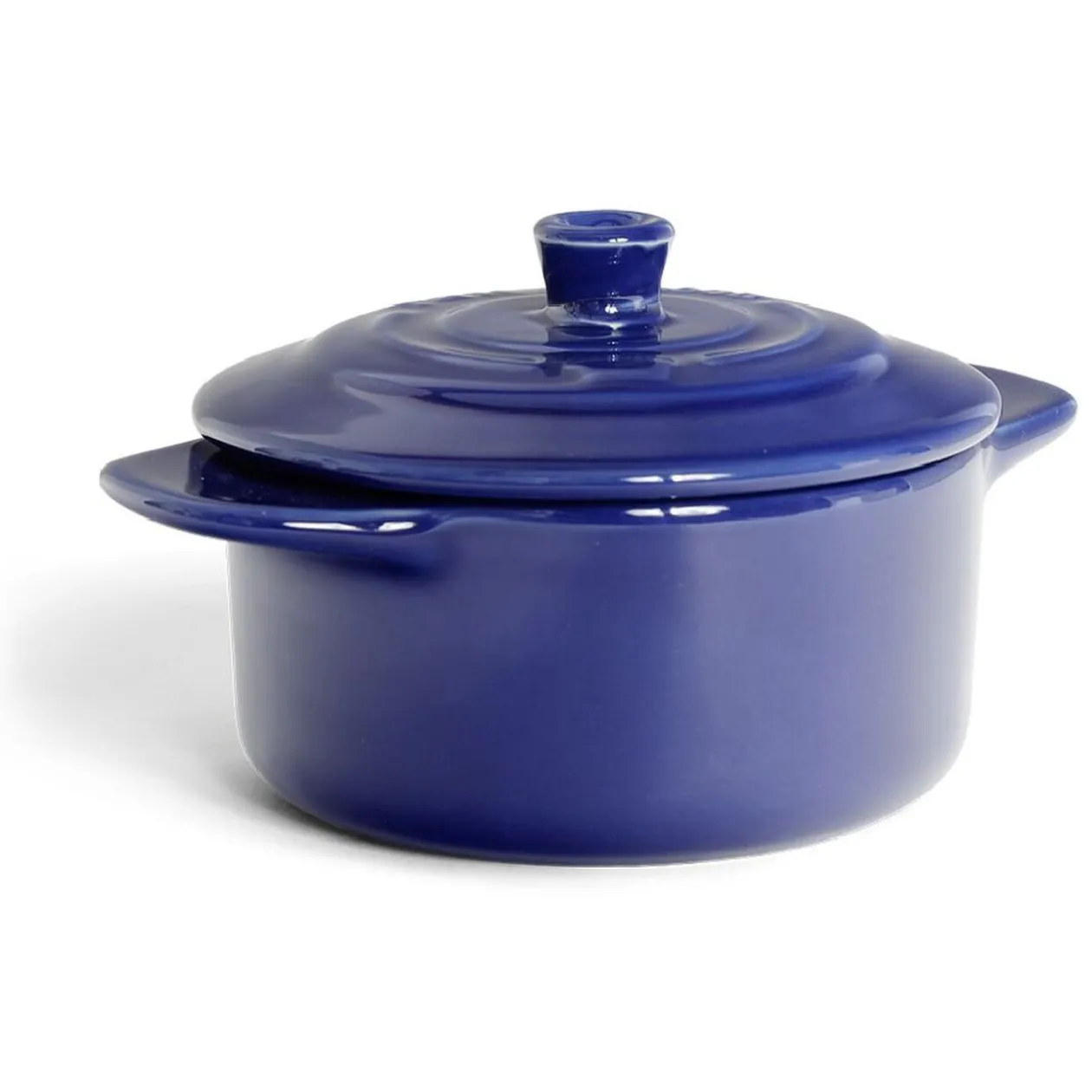Mini cocotte individuelle en céramique avec couvercle - bleu ou noir