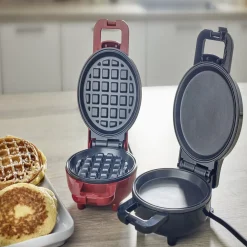 Mini gaufrier rouge 500-600W