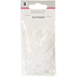 Mini élastique en caoutchouc noir ou blanc x500