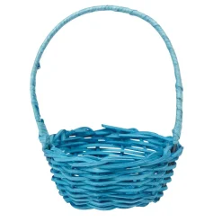 Mini panier bleu turquoise x3