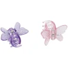 Mini pince à cheveux papillon rose et violet x3