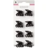 Mini pince design papillon noir x8