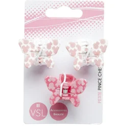 Mini pince papillon polyester x3