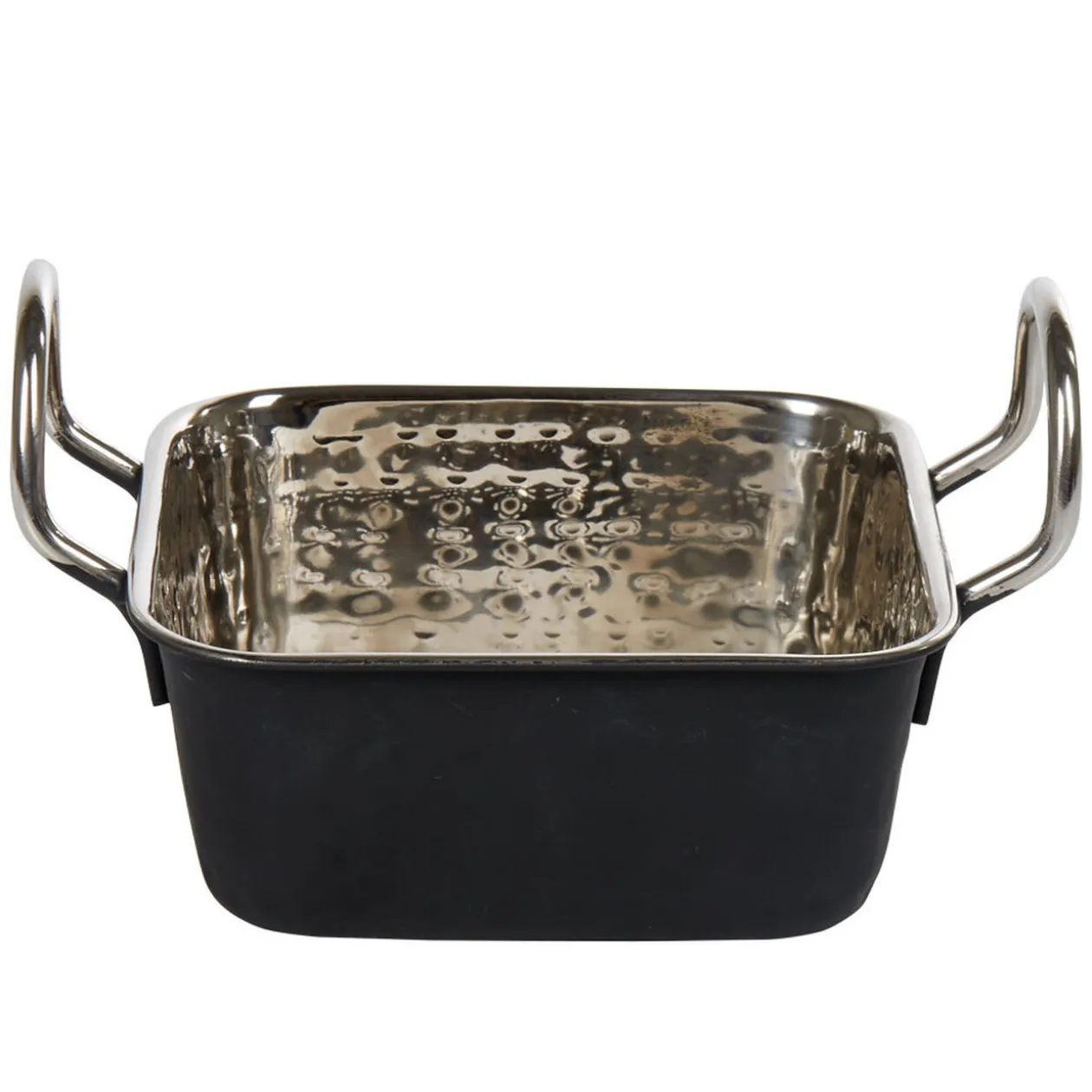 Mini plat à four rectangulaire noir ou cuivre effet martelé