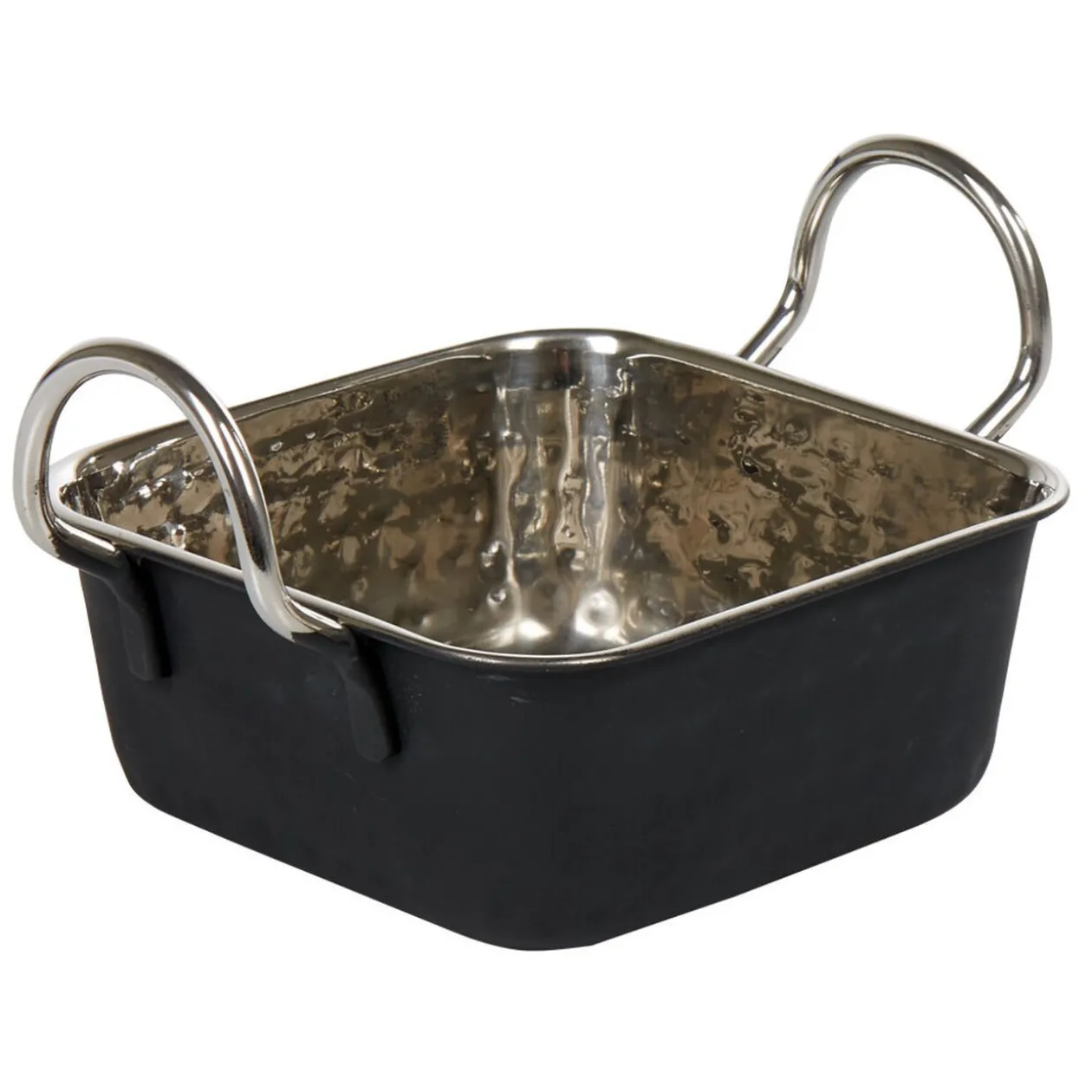 Mini plat à four rectangulaire noir ou cuivre effet martelé