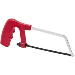 Mini scie à métaux manche plastique rouge