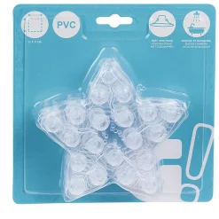 Mini tapis de douche antidérapant forme étoile x6