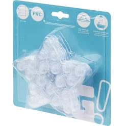 Mini tapis de douche antidérapant forme étoile x6