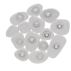 Mini tapis de douche antidérapant forme galet gris x6