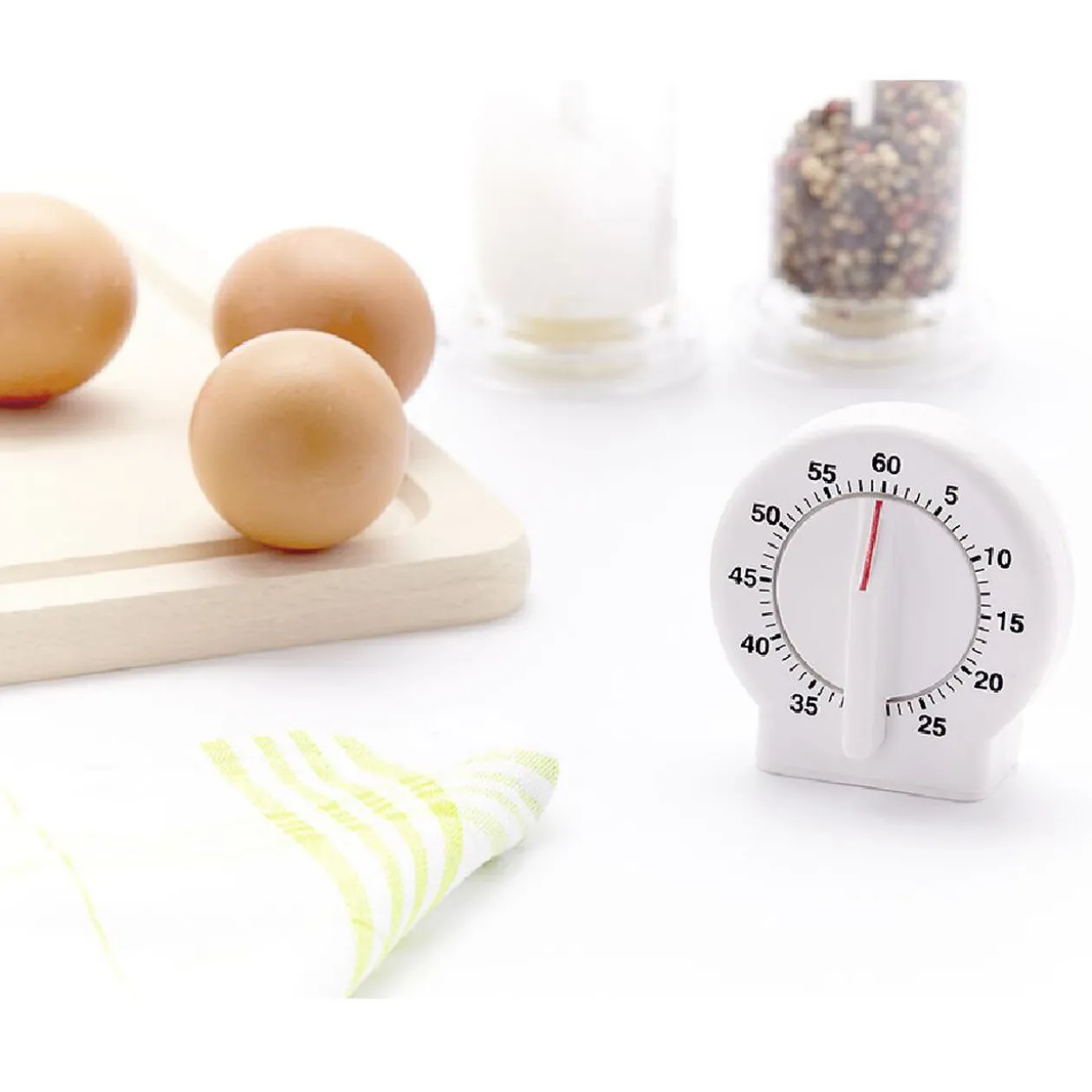 Minuteur de cuisine blanc