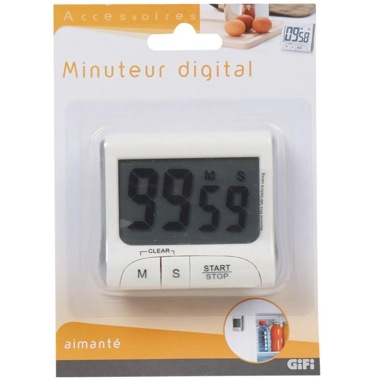 Minuteur digital blanc