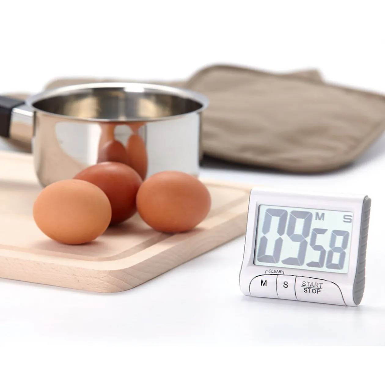 Minuteur digital blanc