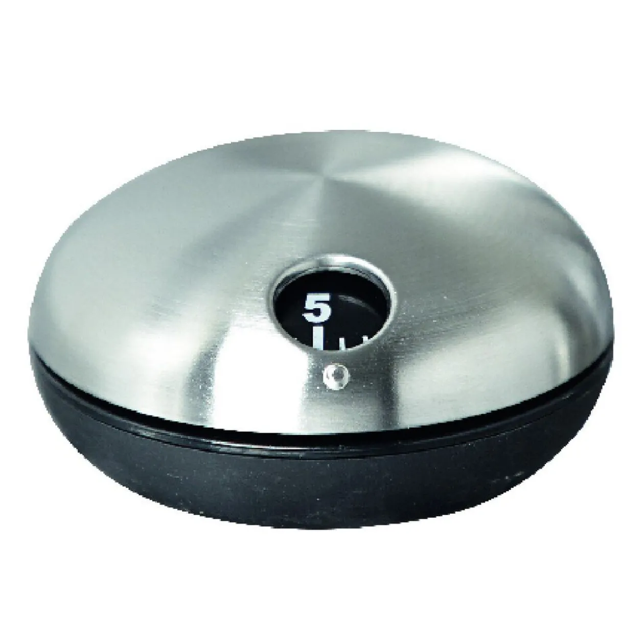 Minuteur rond gris noir