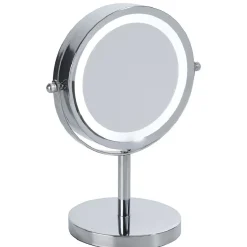 Miroir à led sur pied double face gris