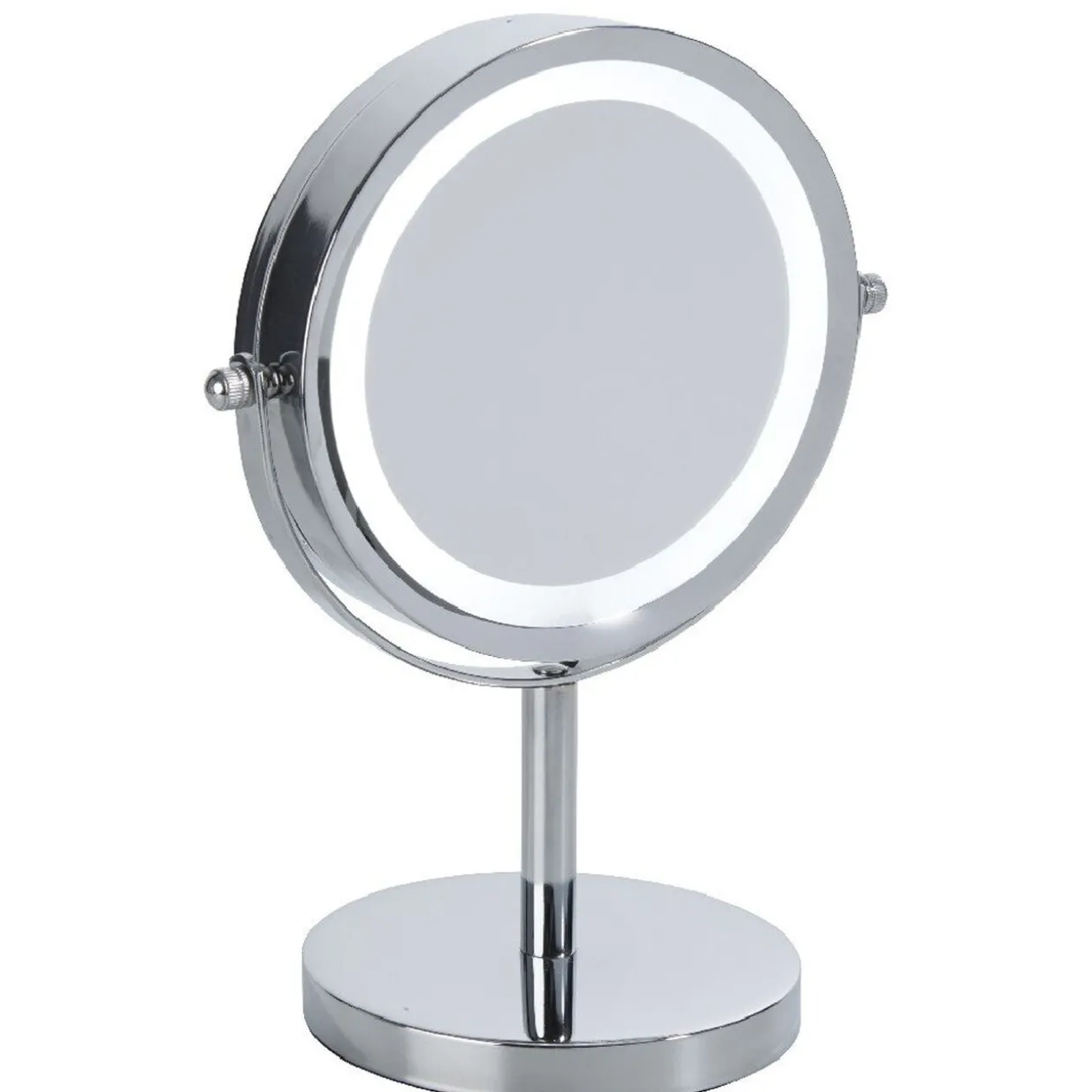 Miroir à led sur pied double face gris
