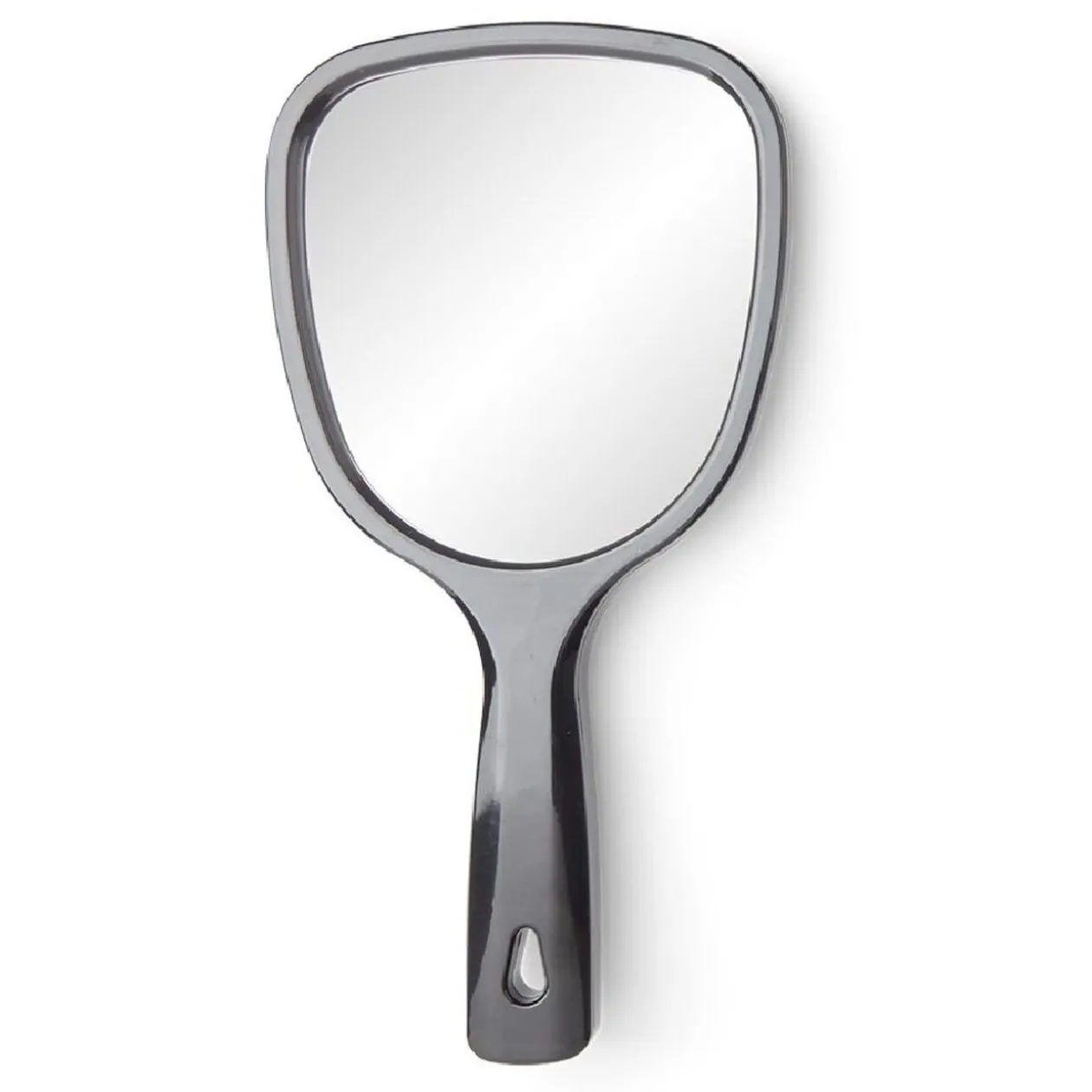 Miroir à main double face grossissant plastique noir