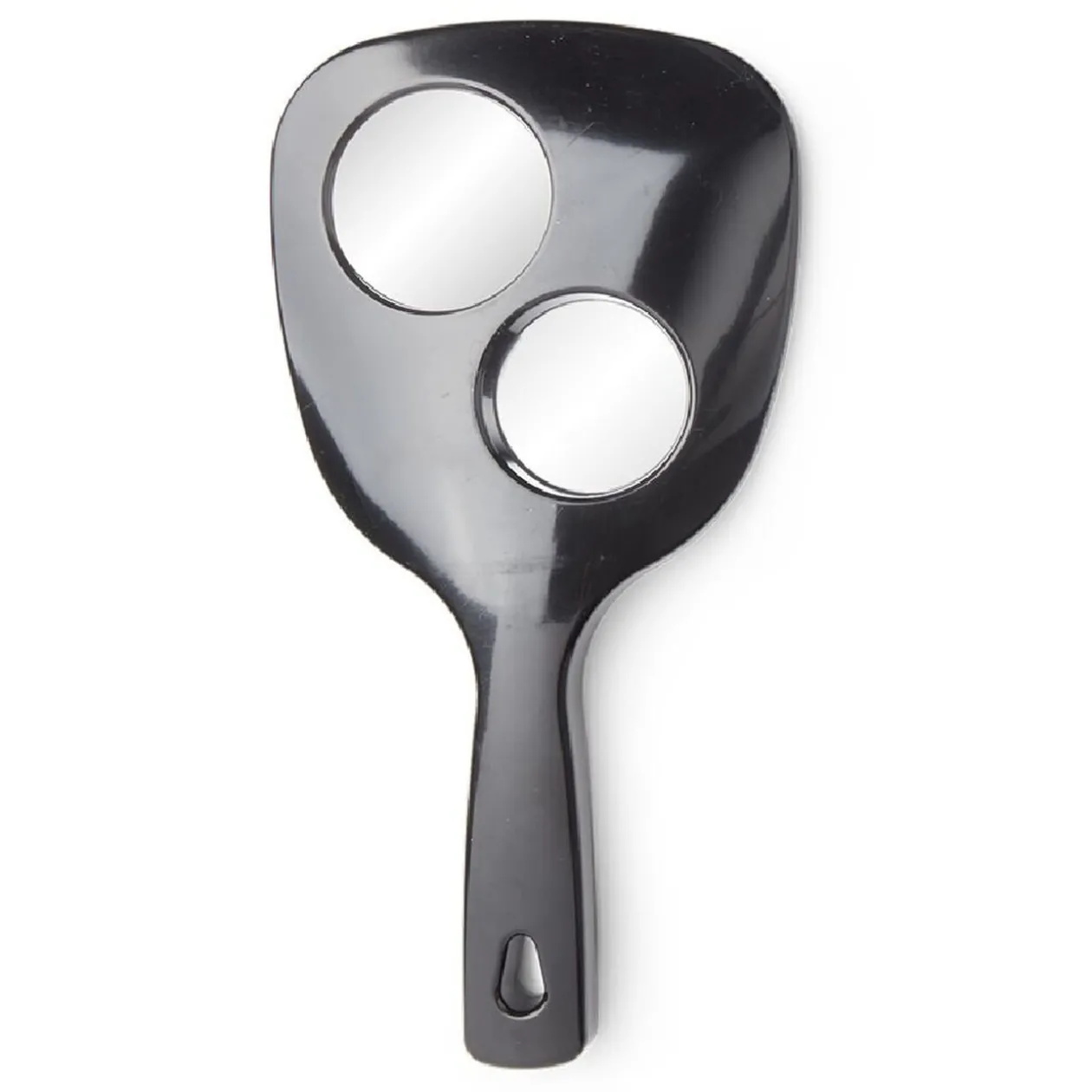 Miroir à main double face grossissant plastique noir