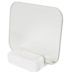 Miroir à poser avec socle déco effet marbre