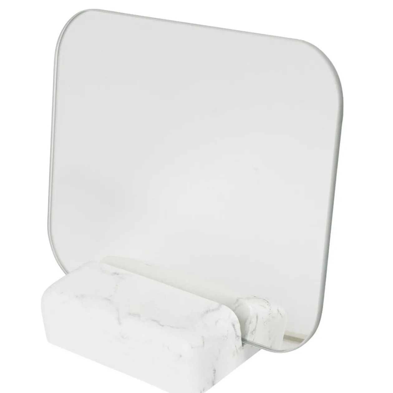 Miroir à poser avec socle déco effet marbre